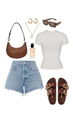 Pinterest Trends, Jean Short Outfits, Look Jean, Looks Country, Summer Shorts Outfits, Causual Outfits, Stylish Outfit, Baggy Pants