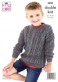 a child's sweater and pants in king cole dk 3890 knitting pattern