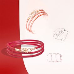 The new Nodo bracelet: a masterpiece of elegance and simplicity to feel stronger together. Drawing Jewellery, Bracelet Tie, Modern Bracelets, A Rose, Cute Jewelry, Tiffany & Co., Ring Earrings