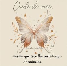 a white and gold butterfly with the words'cuade de voce, mesme