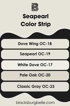 the sea pearl color strip is shown in black and white, with text below it