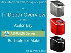 an advertisement with four different types of ice maker