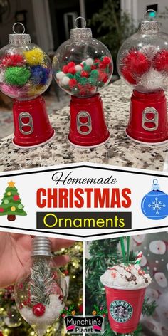 homemade christmas ornament ornaments for kids to make with their own snow globes