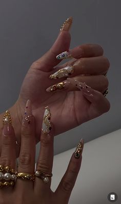 Mens Nails, Vintage Nails, Her Nails, Dope Nail Designs, Classy Acrylic Nails, Almond Acrylic Nails, Soft Nails, Bling Acrylic Nails, Nail Jewelry