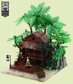 a lego model of a tree house