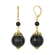 in stock Bead Earring, Fashion Jewelry Earrings, Online Earrings, Black Beads, Large Black, Fashion Watches, Beaded Earrings, Jewelry Watches, Gold Tones