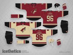 an image of the arizona cardinals hockey uniform and jersey design by kris lutsky