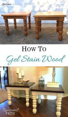 how to gel stain wood furniture