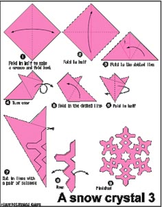 how to make an origami snowflake with paper step by step instructions