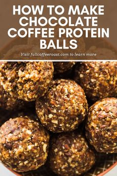 How to Make Chocolate Coffee Protein Balls Coffee Protein Recipes, Optavia Protein Balls, Coffee Protein Balls Energy Bites, Protein Bites With Protein Powder, Post Workout Protein Balls, Protein Rich Desserts, Espresso Protein Balls, Chocolate Protein Powder Balls, Protein Balls Healthy Protein Powder