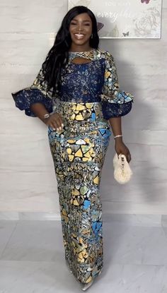 Ankara Party Styles, Nigerian Ankara Styles Dresses, African Wedding Dress Ankara, African Evening Dresses, African Mermaid, African Party Dresses, Long African Dresses, African Print Dress Ankara, Lace Gown Styles