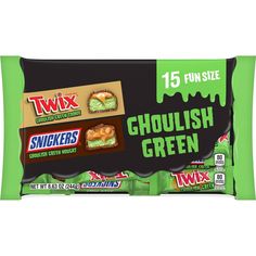 twix ghoulish green candy bar