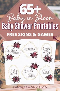 baby in bloom baby shower printables and games