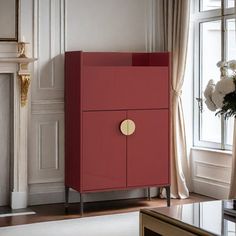 Environmental Protection Process, Healthy Material Selection: The use of environmentally friendly paint, no odor and formaldehyde, the use of more assured. Hokku Designs | Hokku Designs Lahela Armoire 61.0 H x 37.0 W x 17.7 D in Metal in Red | 61" H X 37" W X 17.7" D | Wayfair Red Cabinet, High Gloss Red Furniture, Red Lacquer Furniture, Red Armoire Painted Furniture, Painted Armoire, Red Chinese Cabinet, Red Furniture, Wood Armoire, Bedroom Armoire