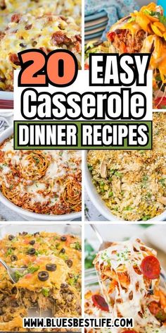 20 easy casserole dinner recipes that are perfect for the family to enjoy together