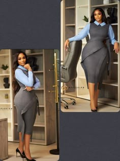 Coperate Gown Styles, Cooperate Baddie, Decent Outfits, English Gown, Corporate Wears, Choir Uniforms, Conservative Outfits