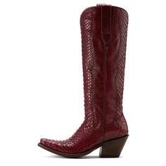 Timeless and sophisticated, the Emery boot elevates any outfit. Handmade by artisans in León, Mexico, it features premium python leather for an impeccable fit right out of the box. Meticulous craftsmanship and traditional Western styling mean you'll wear it for a lifetime. Sterling Emery StretchFit Western Boot | Product Features : 0 : ATS® technology provides ergonomic support on uneven terrain, 1 : StretchFit panels under the pull tabs give an additional inch to fit a wide range of calves, 2 : English Riding Boots, Flame Resistant Clothing, Womens Western Fashion, Ariat Boots, Womens Work Boots, Work Boots Men, Sneaker Slippers, Western Boot, Riding Outfit