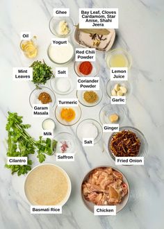 the ingredients for this recipe are shown in bowls