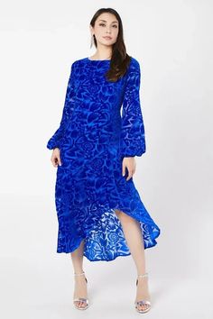 Floral Velvet High Low Long Sleeves Midi Dress Winter Wedding Guest Dr – Koutun Dress Dress Winter Wedding Guest, Devore Fabric, Velvet Devore, Midi Wedding Guest Dress, Midi Dress Winter, Wedding Shoes Bridesmaid, Winter Wedding Guest, Winter Wedding Guest Dress, Winter Wedding Guests