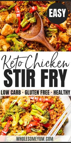 the keto chicken stir fry is ready to be eaten