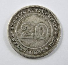 an twenty cent coin with the number twenty on it