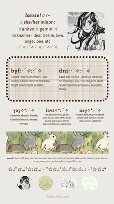 an info sheet with different types of animals