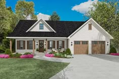 this is an artist's rendering of the country house plan