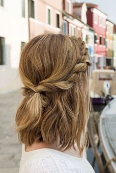 Hairstyles Pony, Easy Hairstyles For School, Medium Length Hair With Layers, Easy Summer Hairstyles, Short Hairstyle, Mid Length Hair, Braids For Short Hair, Unique Hairstyles