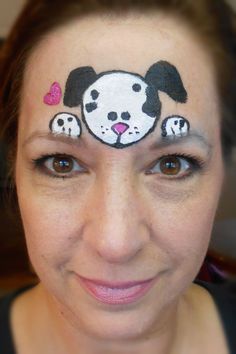 Puppy Face Paint, Dog Face Paints, Animal Face Paintings, Festival Paint, Face Painting For Boys, White Puppy