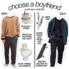 Would You Date Him Outfit Board, Pick Your Boyfriend, Boyfriend Aesthetics, Fanfic Tips, Ftm Outfits, Aesthetic Clothes Png, Envy Clothing