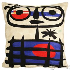 a pillow with an image of a cat on it