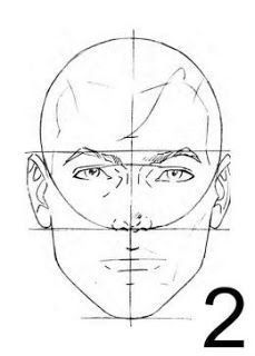 a drawing of a man's face with the lines drawn out to show how he looks