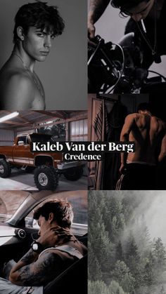 a collage of photos with the words kaleb van der berg