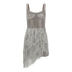 Made to Order. Our Swarovski Crystal Fringe Dress is a one of a kind, intricately designed, fully hand made cocktail dress. Each Swarovski Crystal is hand placed on heavy weight organza lined in luxurious silk creating elaborate chevron pattern on the bodice, structured with a hidden interior corset. A multi layer asymmetrical slitted fringe skirt and features a cutout back. A look that is truly unforgettable and that alludes craftsmanship. Each dress is individually made to your measurements. P Two In One Dress, Vmas Dress, Swarovski Dress, Coktail Dress, Crystal Fringe, Crystal Dress, Bow Dress, Fringe Skirt, Fringe Dress