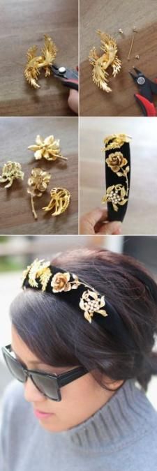 several pictures of different types of hair accessories