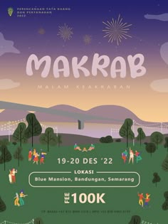 the poster for makrab, an upcoming festival in malaysia that is being held on may