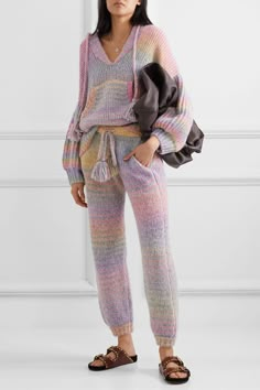 Isabel Marant Sandals, Knitted Hoodie, Knit Hoodie, Knit Fashion, The Rainbow, Look Cool, Net A Porter, Crochet Clothes, Isabel Marant