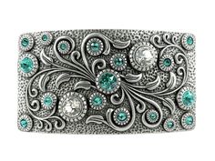 PRICES MAY VARY. High quality crystal rhinestones floral engraved oval western belt buckle in antique finish. Bling yourself with beautiful hand-set real crystal rhinestones belt buckle. Enhanced by hand-setting high quality crystal rhinestones made to order in Anaheim, California. Sturdy solid metal construction with a hook-back design to lock into a belt strap. Buckle fits belt straps up to 1-1/2"(38mm). Size approximately: 3-3/4"(95mm) x 2-1/8"(54mm). High quality crystal rhinestones floral e Rhinestone Belt Buckle, Crystal Belt, Western Belt Buckles, Anaheim California, Western Belt, Rhinestone Belt, Branded Belts, Western Belts, Antique Finish