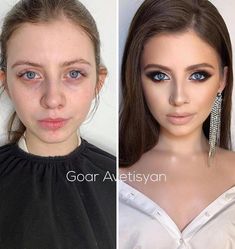 Makeup Jobs, Celebrities Before And After, Beautiful Lashes, Makeup Makeover, Photo Makeup