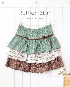 the ruffle skirt sewing pattern is easy to sew