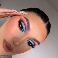 Sandijarquin on Instagram: "New video on this look 💙 on my channel ✨ ______________ • Brows @benefitcosmetics precisely my brow pencil shade 6 • Eyeshadow @bperfectcosmetics x @staceymariemua palette • Eyeshadow @sheglam_official Pisces palette • Lashes @baddieblashes style- #pretty • Lip pencil @makeupbymario Travis • Liquid matte lipstick @maybelline 55 driver • Blush @itembeauty it’s verified • Glow @maccosmetics good deposit ______________ #benefitbrowsearch #benefitcosmetics #benefitbr Makeup Creative Ideas, Pastel Makeup Looks, Eyeshadow Art, Lipstick Maybelline, Precisely My Brow Pencil, Pastel Makeup, Liquid Matte Lipstick, Eye Makeup Styles