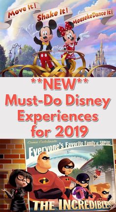 an advertisement for the new disney experience at disneyland world