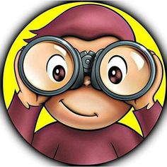 an image of a cartoon character looking through some large round glasses to see what's inside