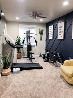 DIY Workout Room MakeoverCITYGIRLMEETSFARMBOYdiy diytutorial accentwalls homegym workoutroom homeimprovement diyprojects homeideas homedecor Board And Batten Wall, Basement Makeover