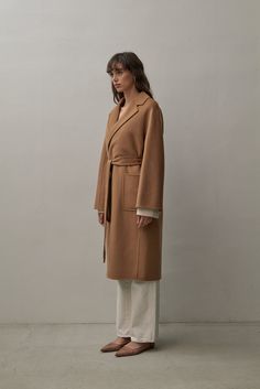 We've created the perfect coat for you. A classic timeless design made of cashmere blended with wool for warmth and durability. This coat can be worn tied up or open from day to night. Boyfriend Coat, Alpaca Coat, Classic Coat, Sweater Season, Tailored Coat, Perfect Coat, Classic Coats, Wrap Coat, Classic Blazer