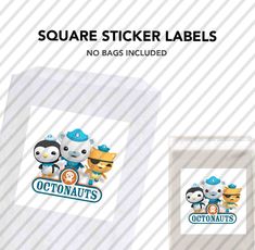 the octotauts sticker labels are designed to look like cartoon characters