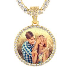 PRICES MAY VARY. 💙Customized Necklace with Picture: Necklace pendants for pictures, special round shaped pendant AAA+ crystal cubic zirconia, full AAA+ crystal cubic zirconia inlaid pendant custom any photo inside. Perfect personalized memorial gift to treat yourself or show your love to the special one in your life! 💙MATERIAL: The photo in necklace made of brass, which is a hypoallergenic, nickel-free, lead-free, & skin-friendly material; high polish finish make sure the color will last a lon Necklace With Picture, Picture Pendant Necklace, Custom Pendant Necklace, Memory Necklace, Photo Chain, Boyfriend Necklace, Personalized Charm Necklace, Customized Necklace, Gold Locket Necklace