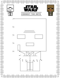 Dot to dot printables free pdf Star Wars crafts, Star Wars printables, Star Wars connect the Dots coloring activity, Chewbacca connect the dots, Darth Vader connect the dots, Luke Skywalker dot to dot, c3po dot to dot, yoda connect the dots Connect The Dots Printable, Star Wars Craft, Crafts Star, Star Wars Printables, Dot To Dot Printables, Star Wars Crafts, Dots Free