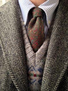 "Tweedland" The Gentlemen's club: TWEED ... MORE ... TWEED ... Scotland Fashion, Harris Tweed Jacket, Der Gentleman, J Press, Gentlemen's Club, Wool Tie, Sweater Vests, Mens Fashion Inspiration, Shetland Wool