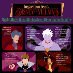 an advertisement for the disney villain's movie, which features characters from various films